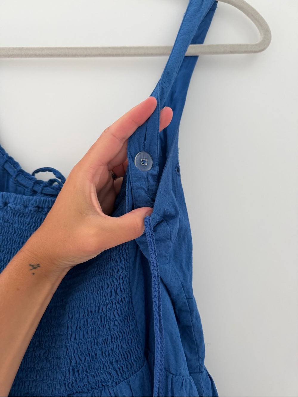 Gap Eyelet Scoop Neck Dress Blue - Picture 7 of 8